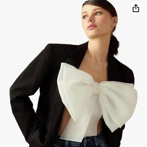 NWT - Cynthia Rowley Cupid's Bow Bandeau - Medium White